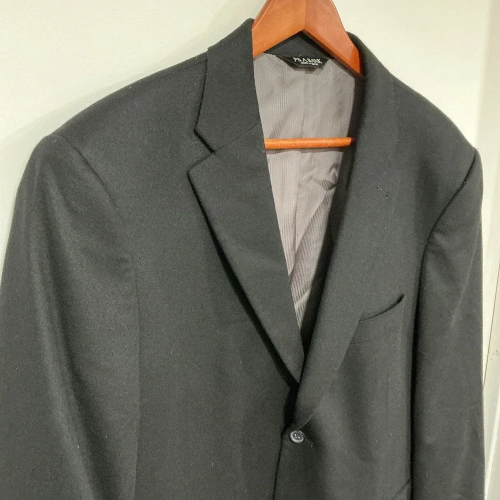 Jos A Bank Signature Collection Men Sz 44S Black Cashmere Sport Coat, Luxury